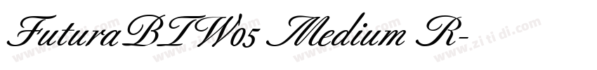 FuturaBTW05 Medium R字体转换